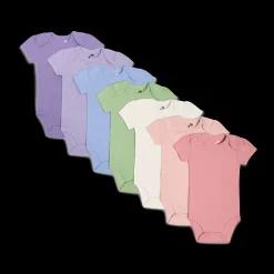Organic Cotton Solid Short Sleeve Bodysuit (7 Pack)