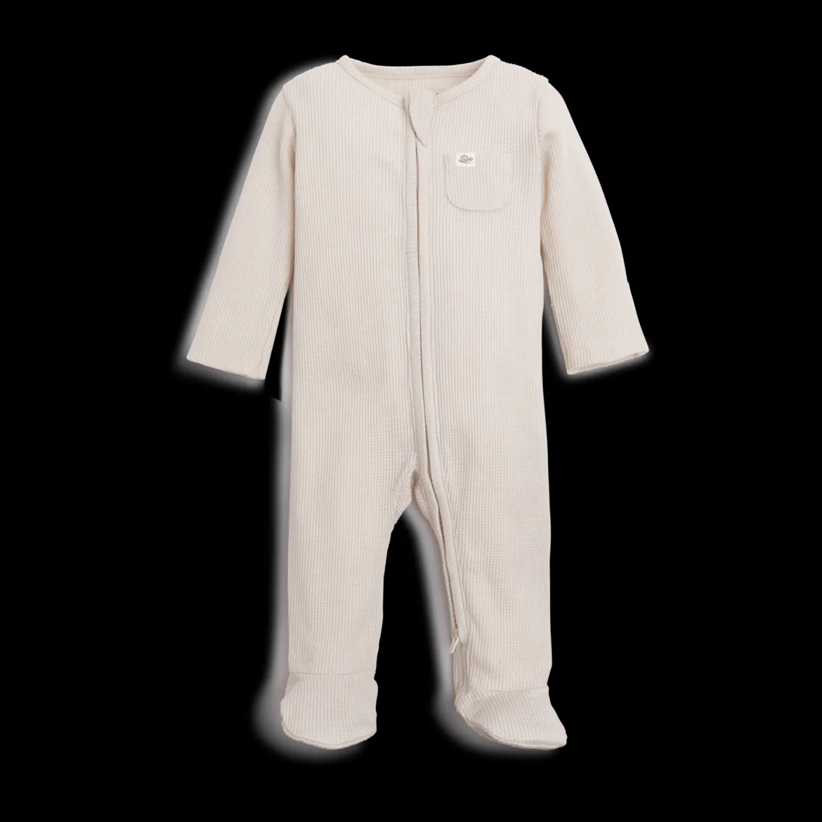 Organic Cotton Waffle 2-Way Zip Footie