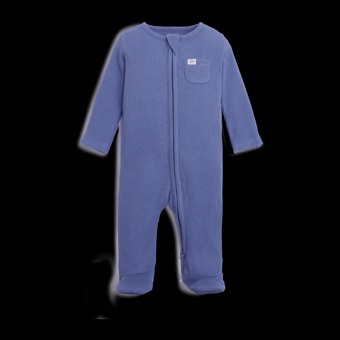 Organic Cotton Waffle 2-Way Zip Footie