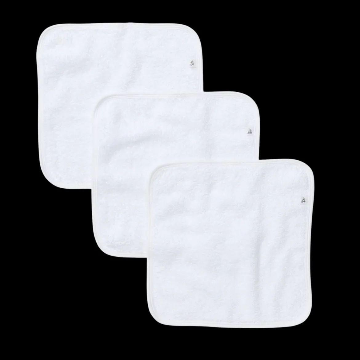 Organic Cotton Woven Terry Solid Washcloths (3 Pack)