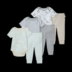 Organic Short Sleeve Bodysuit & Pant Set (3 Pack)