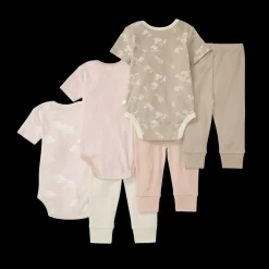 Organic Short Sleeve Bodysuit & Pant Set (3 Pack)