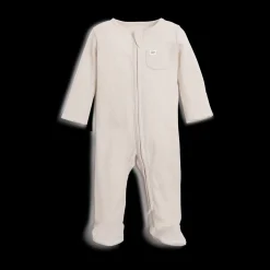 Organic Waffle Ruffle Zipper Footie (2 Pack)