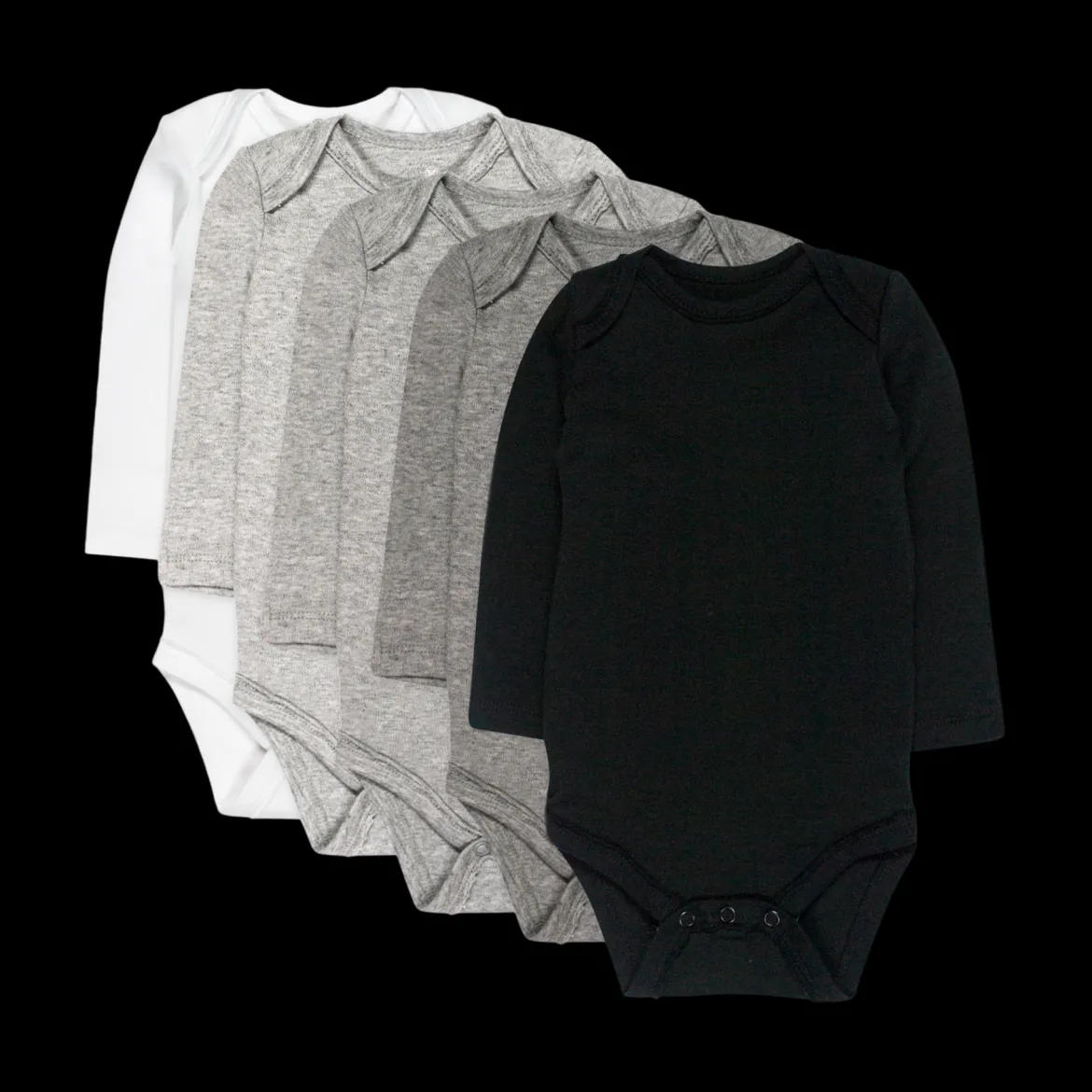5-Pack Organic Cotton Long Sleeve Bodysuit