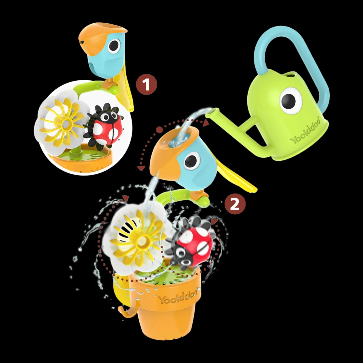 Pour 'N' Spin Tipping Bird Bath Toy