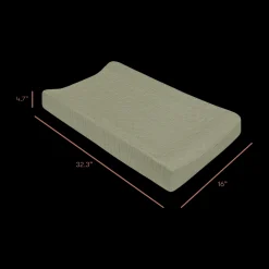 Quilted Changing Pad Cover in GOTS Certified Organic Muslin Cotton