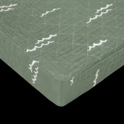 Quilted Changing Pad Cover in GOTS Certified Organic Muslin Cotton