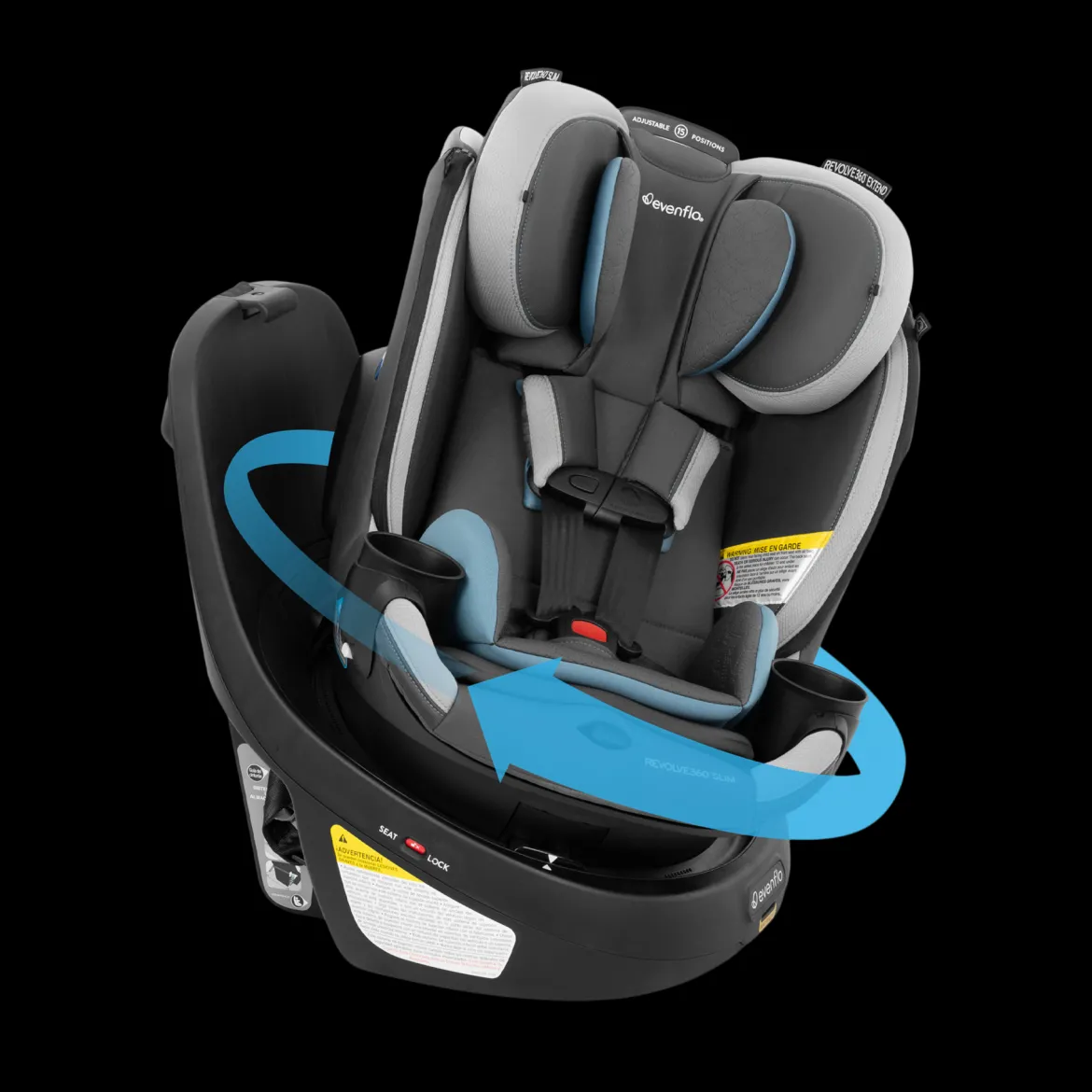 Revolve360 Slim 2-in-1 Rotational Car Seat with Quick Clean Cover