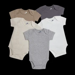 Short Sleeve Solid Organic Cotton Bodysuits (5 Pack)