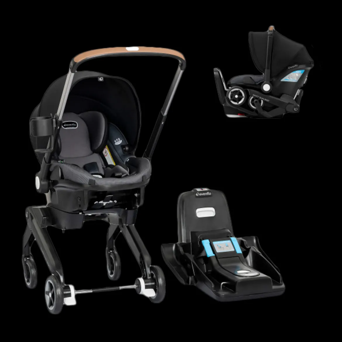 Shyft DualRide Infant Car Seat Stroller Combo with Carryall Storage