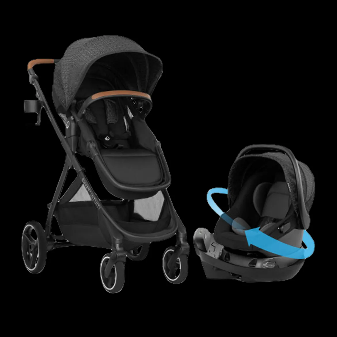 Shyft Intuiti Travel System with Revolve180 LiteMax NXT Rotational Infant Car Seat