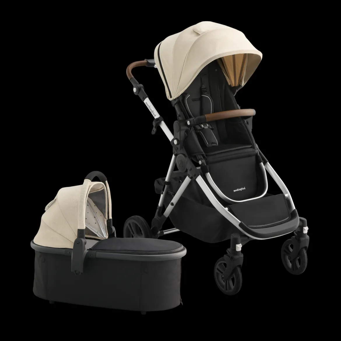 Single-to-Double Stroller 3.0 and Bassinet Bundle