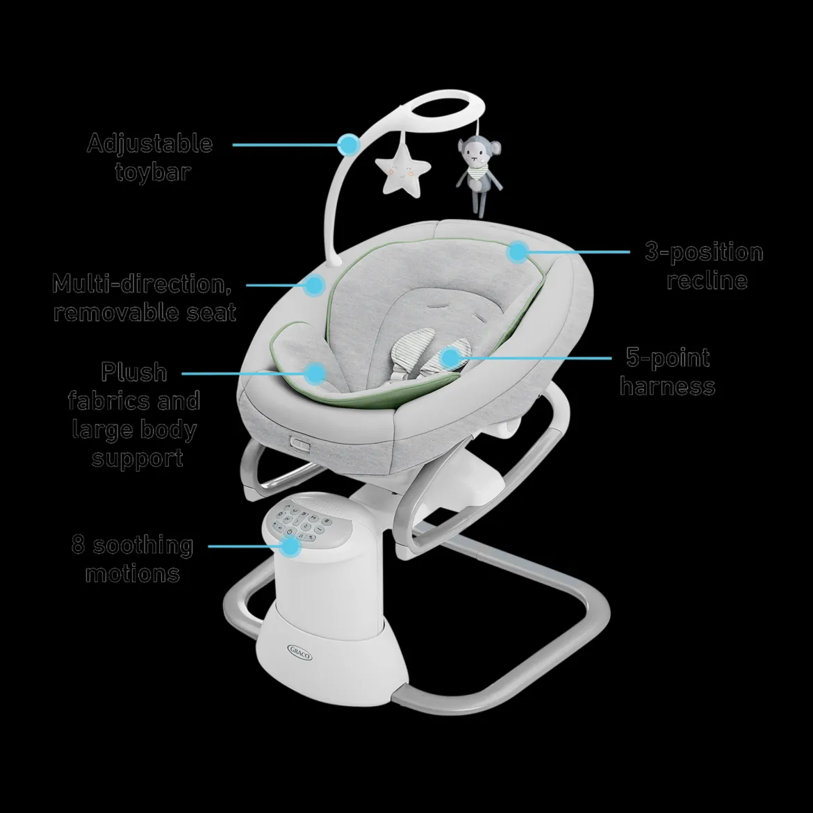 Soothe My Way Swing with Removable Rocker