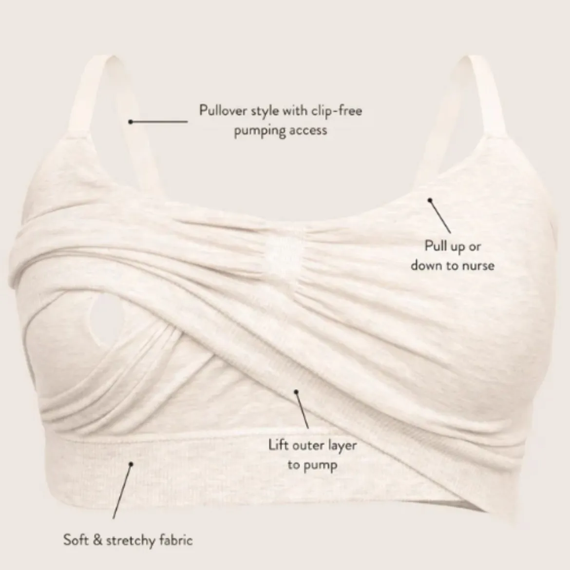 Sublime Bamboo Viscose Hands-Free Pumping Lounge & Sleep Bra