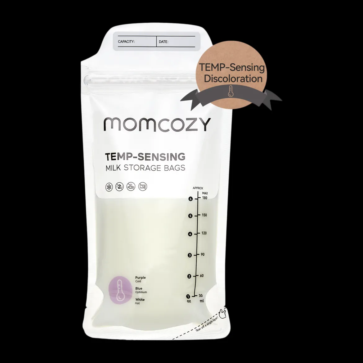 Temp-Sensing Milk Storage Bags