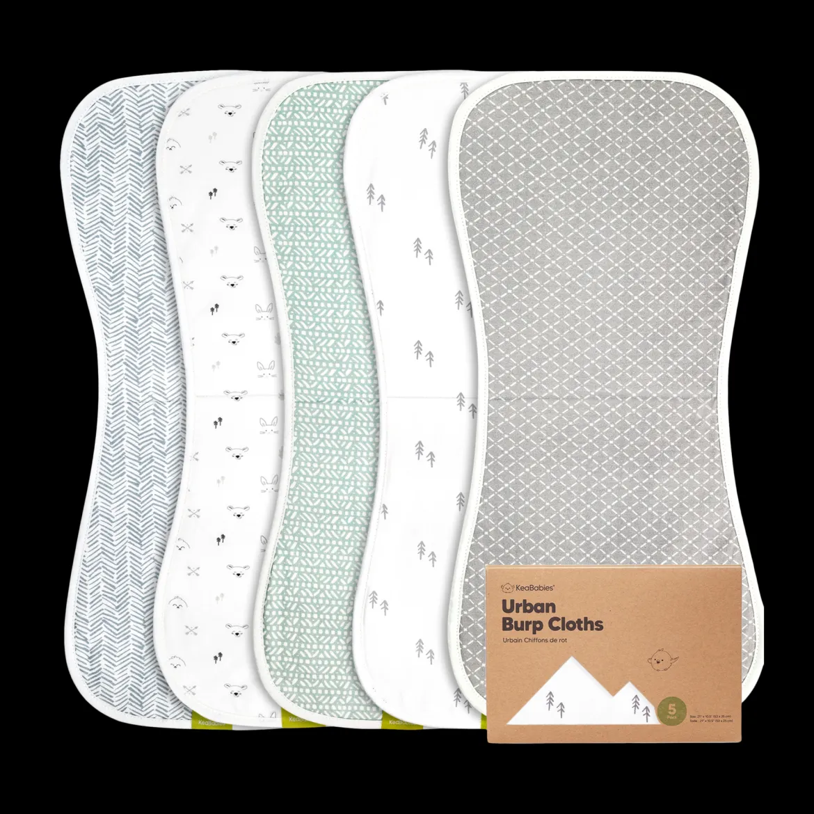 Urban Burp Cloths (5 Pack)