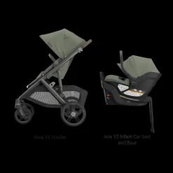Vista V3 Stroller & Aria V2 Lightweight Infant Car Seat Travel System