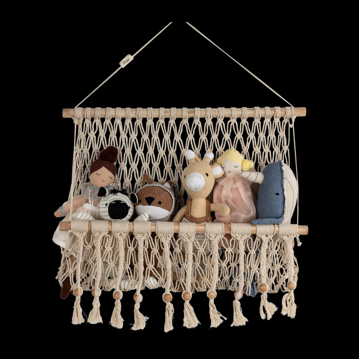 Willow Macrame Storage Wall Decor
